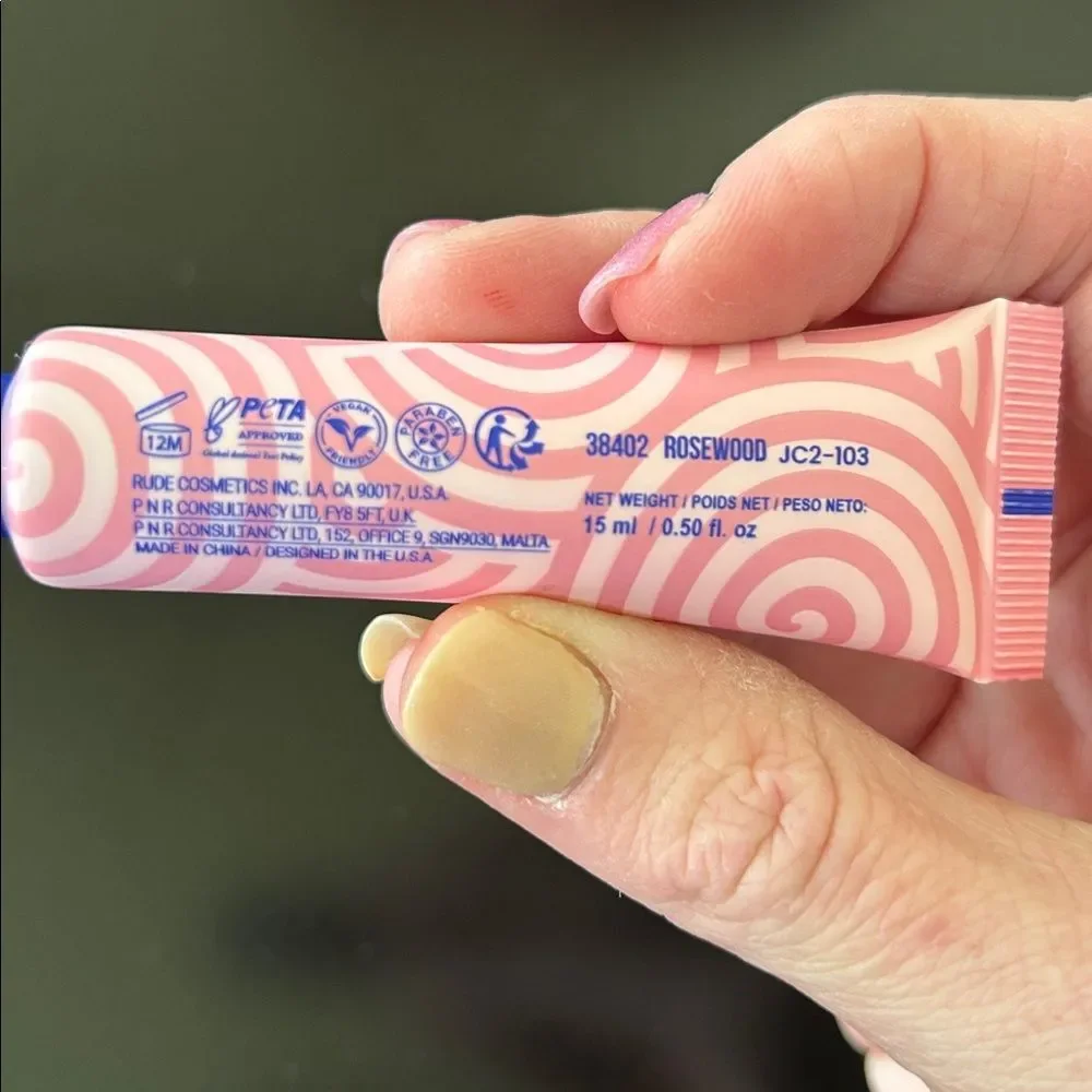RUDE Cosmetics x Mentos Lip 'n Cheek Tint - Rosewood NIB